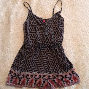 Multicolored small spaghetti strap summer romper